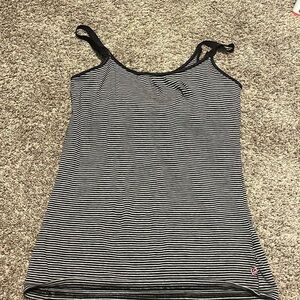 Glamourmom‎ Black & Gray Nursing Tank with Built In Bra Medium